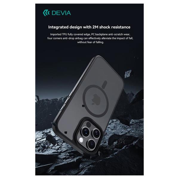 Θήκη TPU & PC Shock Proof Devia Magnetic Apple iPhone 16 Pro Max Pino Μαύρο