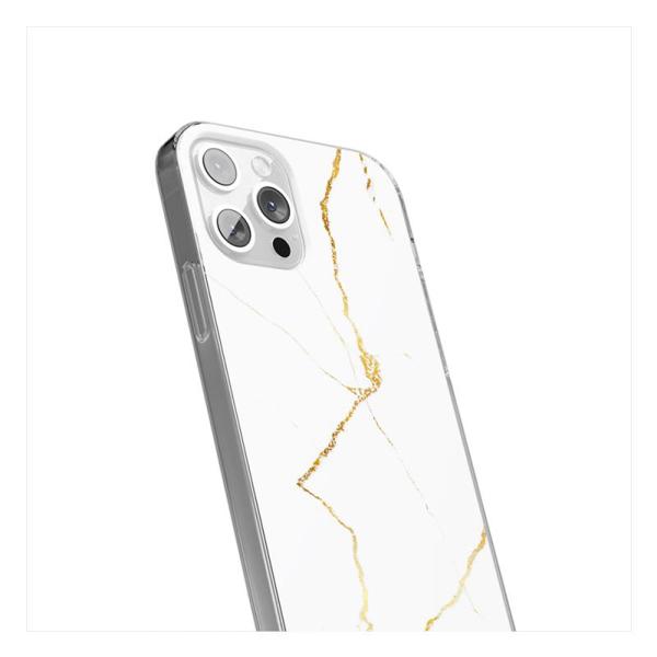 Θήκη Soft TPU Babaco Marble 014 Apple iPhone 14 Pro Λευκό-Χρυσό