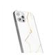Θήκη Soft TPU Babaco Marble 014 Apple iPhone 14 Pro Λευκό-Χρυσό