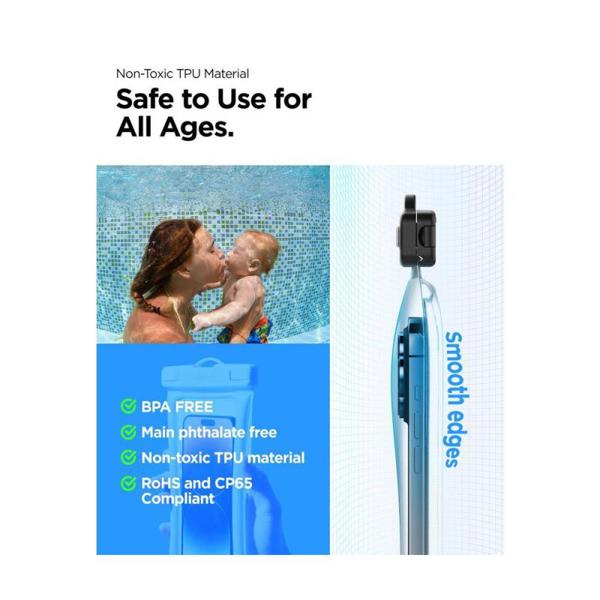 Universal Waterproof Θήκη Spigen A610 για Smartphones έως 6.9'' Φυστικί (1 τεμ.)