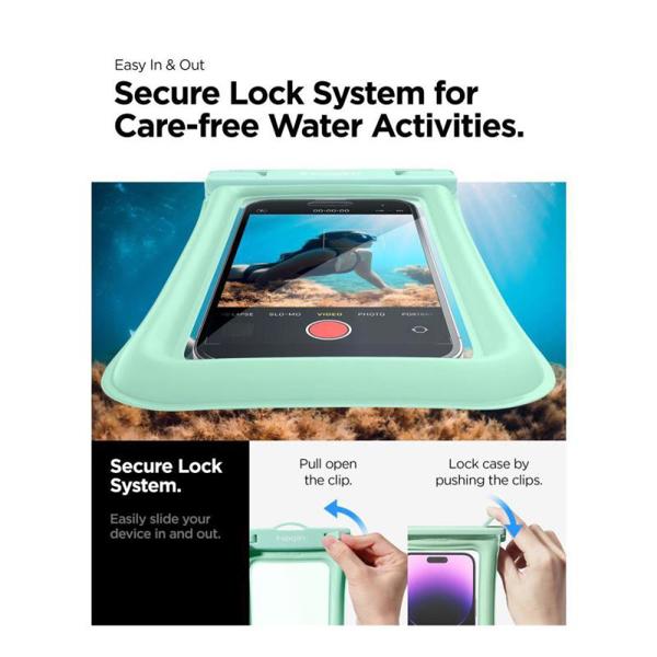 Universal Waterproof Θήκη Spigen A610 για Smartphones έως 6.9'' Φυστικί (1 τεμ.)
