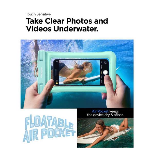 Universal Waterproof Θήκη Spigen A610 για Smartphones έως 6.9'' Φυστικί (1 τεμ.)
