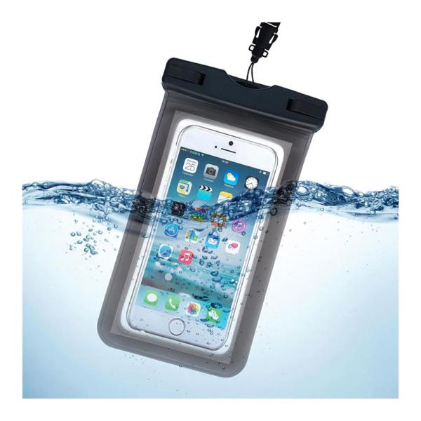Waterproof Θήκη inos για Smartphones έως 6.7'' Διάφανο-Μαύρο