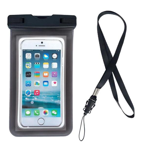 Waterproof Θήκη inos για Smartphones έως 6.7'' Διάφανο-Μαύρο