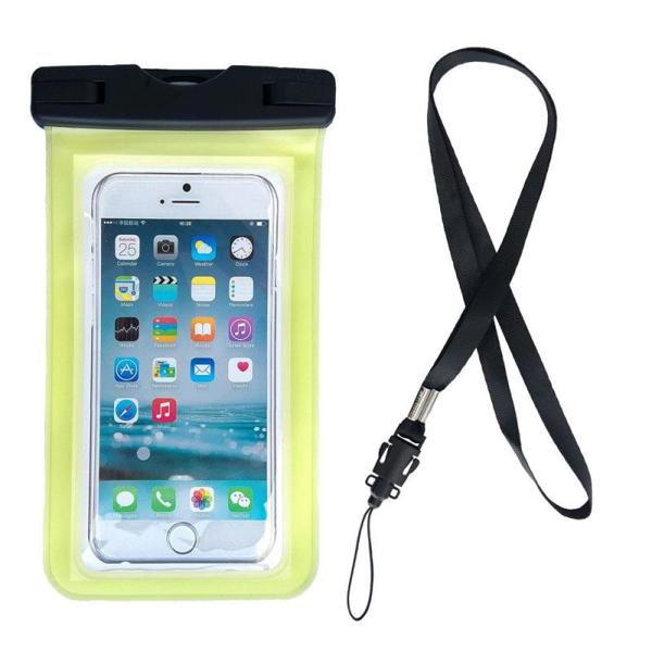 Waterproof Θήκη inos για Smartphones έως 6.7'' Διάφανο-Κίτρινο
