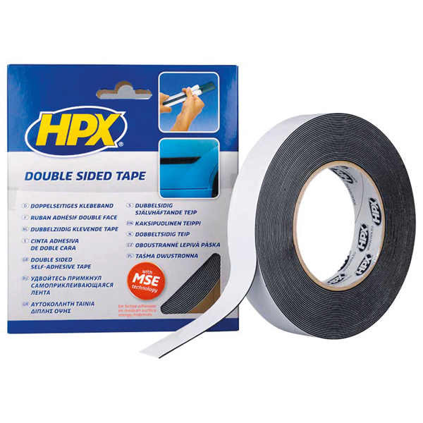 HPX ZC06 ΤΑΙΝΙΑ ΔΙΠΛΗΣ ΟΨΗΣ 25MM X 10 MT (ΜΑΥΡΗ)