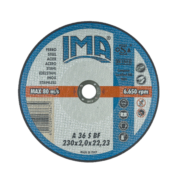 IMA 1251022F3TM ΔΙΣΚΟΣ ΚΟΠΗΣ ΑΝΟΞΕΙΔΩΤΩΝ INOX (125 Χ 1,0 Χ 22)