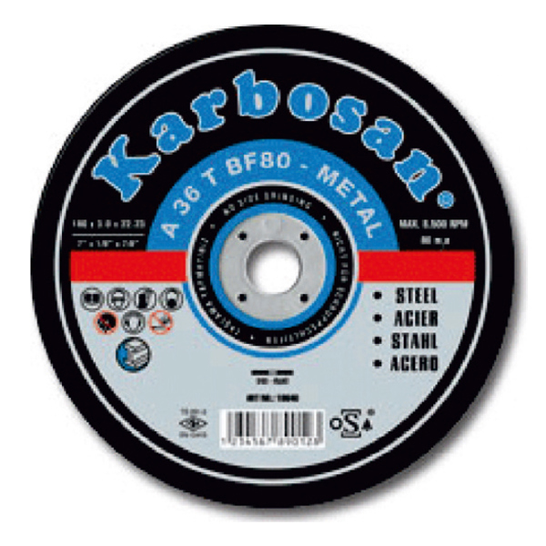 KARBOSAN 10080 ΔΙΣΚΟΣ ΚΟΠΗΣ ΣΙΔΗΡΟΥ 125 X 2.5 X 22 A36T