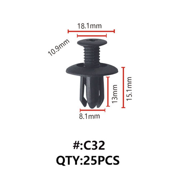 Maestro C32 ΚΛΙΠΣ ΠΛΑΣΤΙΚΑ ΚΟΥΜΠΩΜΑΤΑ ΓΙΑ ΑΜΑΞΩΜΑ (RETAINERS)