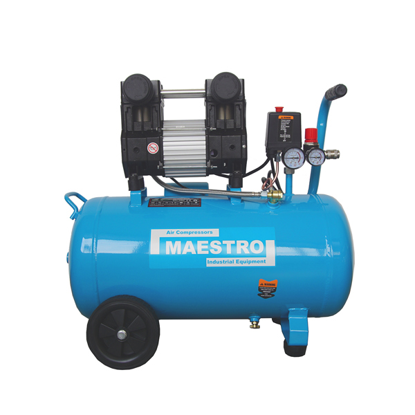 Maestro MAC-50BR ΑΕΡΟΣΥΜΠΙΕΣΤΗΣ BRUSHLESS ΧΩΡΙΣ ΛΑΔΙ, ΧΑΜΗΛΟΥ ΘΟΡΥΒΟΥ 1/Φ - 50 LT - 1.55HP - 1.15KW - 8BAR