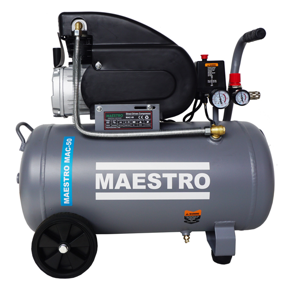 Maestro MAC-50 AΕΡΟΣΥΜΠΙΕΣΤΗΣ ΜΟΝΟΜΠΛΟΚ 1/Φ - 50 LT - 2HP - 1.5KW - 8BAR