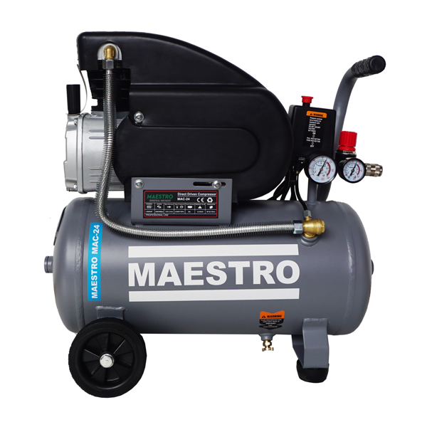Maestro MAC-24 AΕΡΟΣΥΜΠΙΕΣΤΗΣ ΜΟΝΟΜΠΛΟΚ 1/Φ - 24 LT - 2HP - 1.5KW - 8BAR