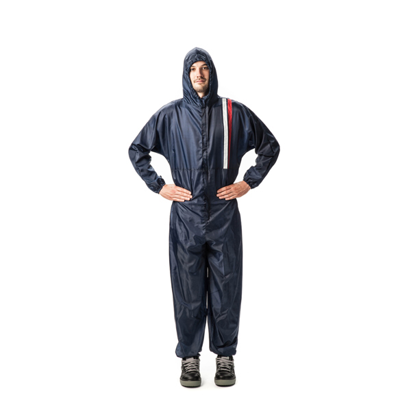 PELATEC B190005 POLYTEC STANDARD FULL BODY PAINT PROTECTION SUIT WITH HOOD REUSABLE - XXL (BLUE)