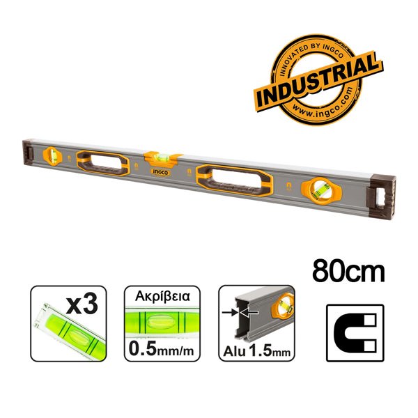 INGCO Αλφάδι Μαγνητικό 80cm HSL38080M