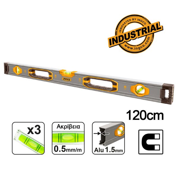 INGCO Αλφάδι Μαγνητικό 120cm HSL38120M
