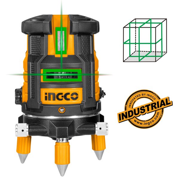 INGCO Αυτοαλφαδιαζόμενο Laser με 5 Πράσινες Δέσμες HLL305205