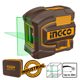 INGCO Αυτοαλφαδιαζόμενο Πράσινο Laser Σταυρού 2 Ακτίνων HLL156601