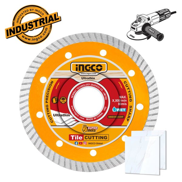 INGCO Διαμαντόδισκος Λεπτός Δομικών Υλικών 115mm x 1.5mm DMD031151HT