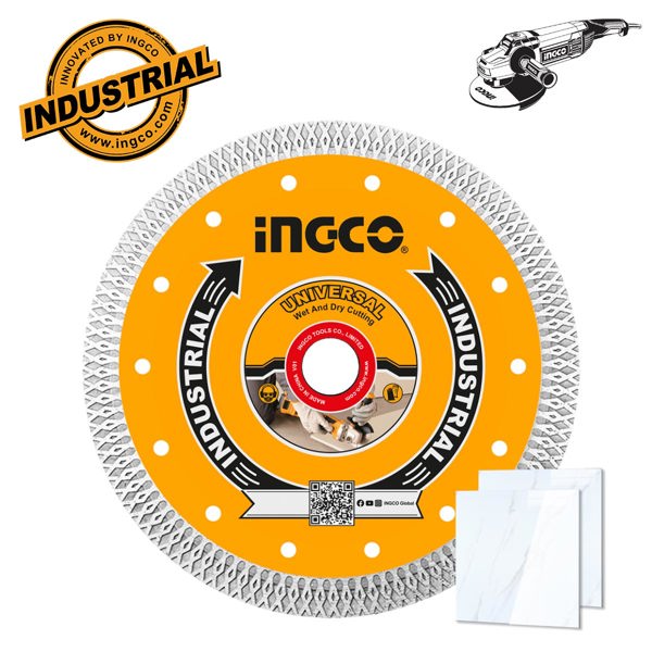 INGCO Διαμαντόδισκος Λεπτός Δομικών Υλικών 180mm x 1.8mm DMD081801HT