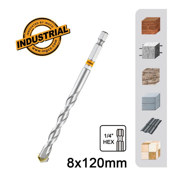 INGCO Διαμαντοτρύπανο 8x120mm 1/4" Hex DBM2210812