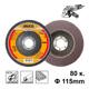 INGCO Δίσκος Λείανσης Φίμπερ K80 115mm FD1153