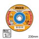 INGCO Δίσκοι Κοπής Σιδήρου INOX 230mm x 1.6mm MCD162301