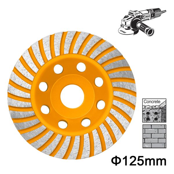INGCO Δίσκος Λείανσης Δομικών Υλικών 125mm CGW011251