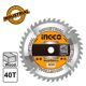 INGCO Δίσκος Κοπής Ξύλου και Αλουμινίου 125mm TSB112555
