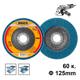 INGCO Δίσκος Λείανσης Φίμπερ για INOX K60 125mm FDZ1252