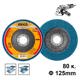 INGCO Δίσκος Λείανσης Φίμπερ για INOX K80 125mm FDZ1253