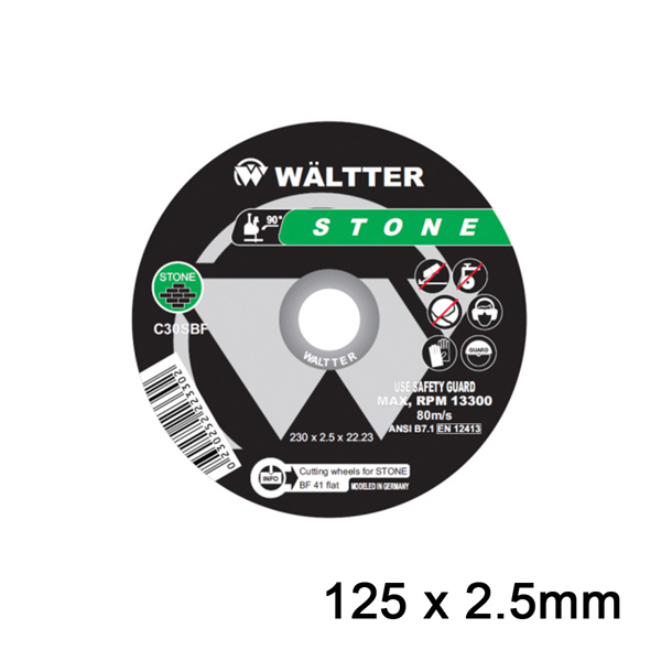 WÄLTTER Δίσκος Κοπής Δομικών Υλικών WALTTER 125x2.5mm 1252522