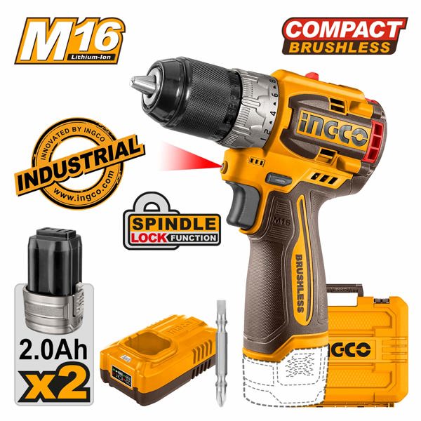 INGCO Δραπανοκατσάβιδο Compact Μπαταρίας 16V Li-Ion 60Nm CDLI16682