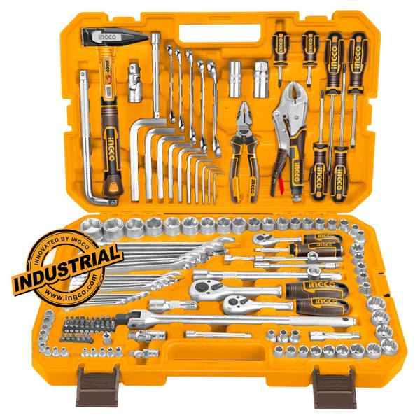 INGCO Εργαλεία Χειρός και Καρυδάκια 1/4"-1/2"-3/8'' Σετ 142 τεμ. HKTHP21421