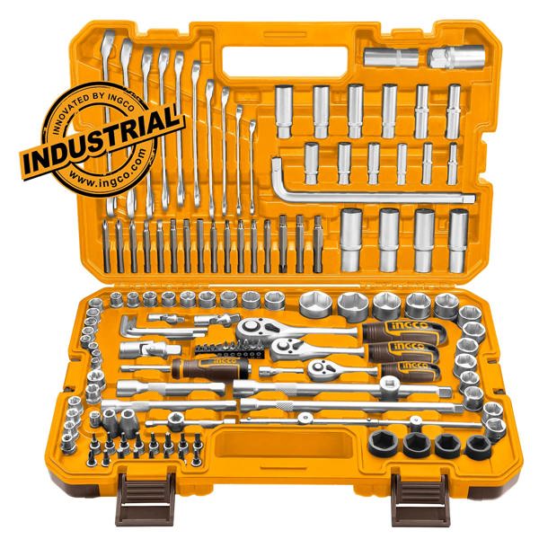 INGCO Εργαλεία Χειρός και Καρυδάκια 1/4"-1/2"-3/8'' Σετ 139τεμ. HKTHP21391
