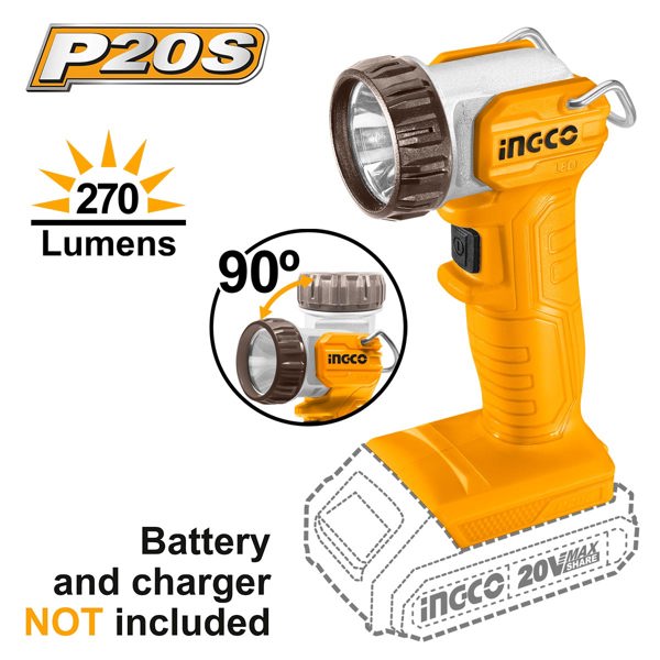Φακός Προβολέας Μπαταρίας 20V Li-Ion SOLO 270 lumen
