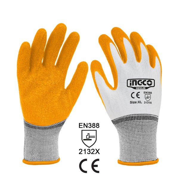 INGCO Γάντια Εργασίας Latex XL HGVL06-XL