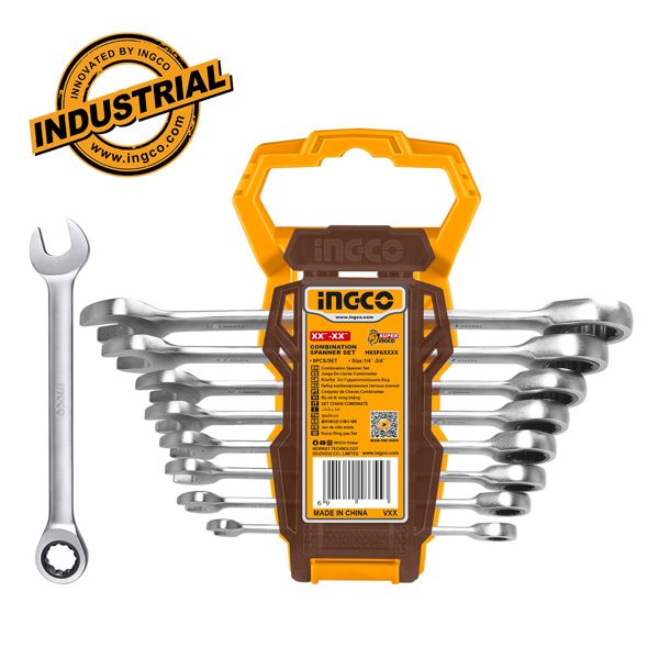INGCO Γερμανοπολύγωνα Καστάνιας 8-19mm Σετ 8 τεμ. HKSPAR1082