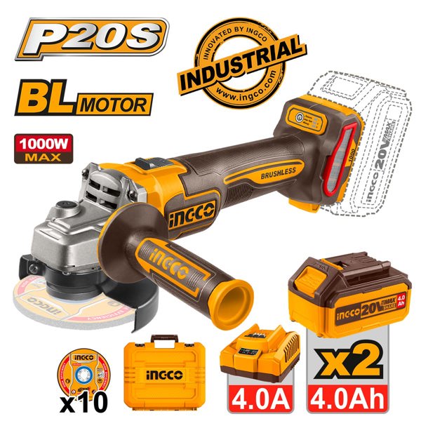 Γωνιακός Τροχός Μπαταρίας 115mm 20V Li-Ion