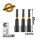 INGCO Καρυδάκια 1/4" Μαγνητικά 10mm 3 τεμ. AMN1031