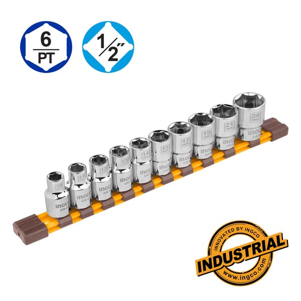 INGCO Καρυδάκια 1/2" Σετ 10 τεμ. HKTS12103