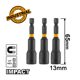 INGCO Καρυδάκια 1/4" Μαγνητικά 13mm 3 τεμ. AMN1331