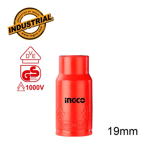 INGCO Καρυδάκι 1/2" 19mm Ηλεκτρολόγου VDE HIHAST12191
