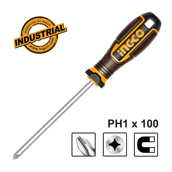 INGCO Κατσαβίδι Σταυρού PH1 x 100mm HSDPH1100
