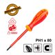 INGCO Κατσαβίδι Ηλεκτρολόγου VDE Σταυρού PH1x80mm HISD81PH180