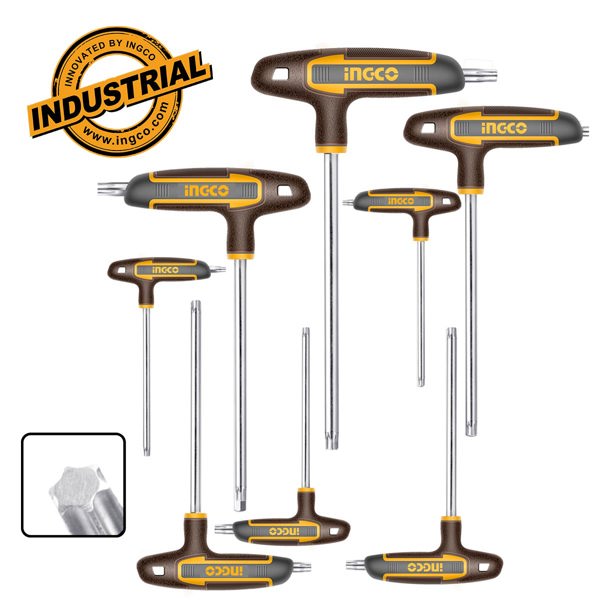 INGCO Κλειδιά Ταφ Torx Σετ 8 τεμ. Τ10-Τ50mm HHKT80838