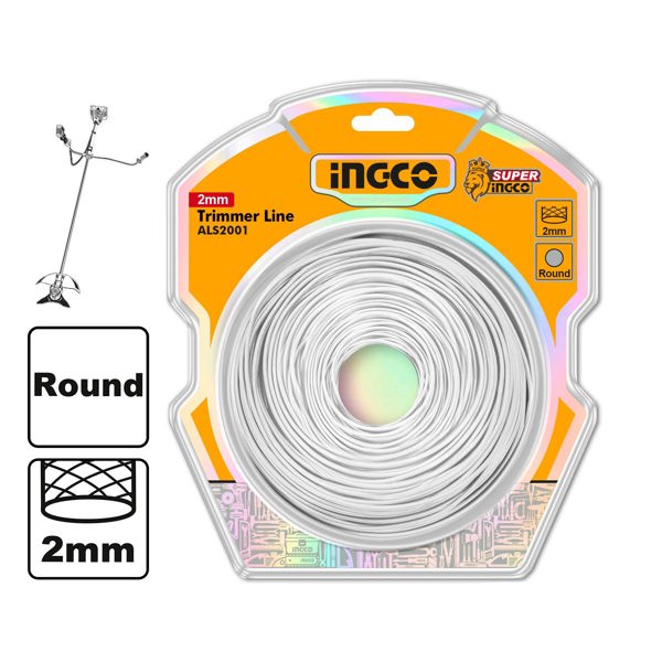 INGCO Μεσινέζα Στρογγυλή 2mm x 120m ALS2001