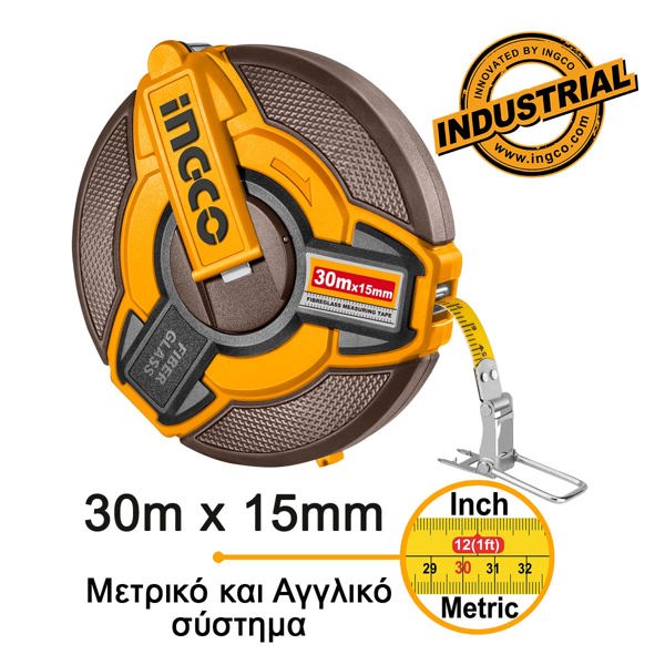 INGCO Μετροταινία 30m x 15mm HFMT1830