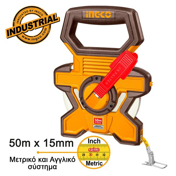 INGCO Μετροταινία Ανοιχτού Τύπου 50m x 15mm HFMT1850