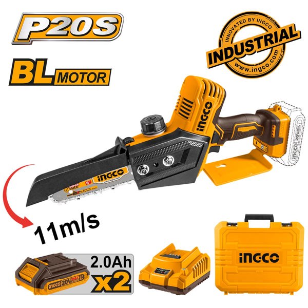 INGCO Μίνι Αλυσοπρίονο Μπαταρίας 20V Li-Ion με 6"/15cm Λάμα CGSLI20686