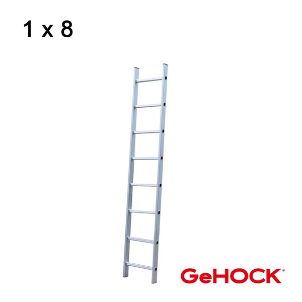 GeHOCK Μονή Σκάλα Αλουμινίου 1 x 8 Σκαλοπάτια GeHOCK 605008